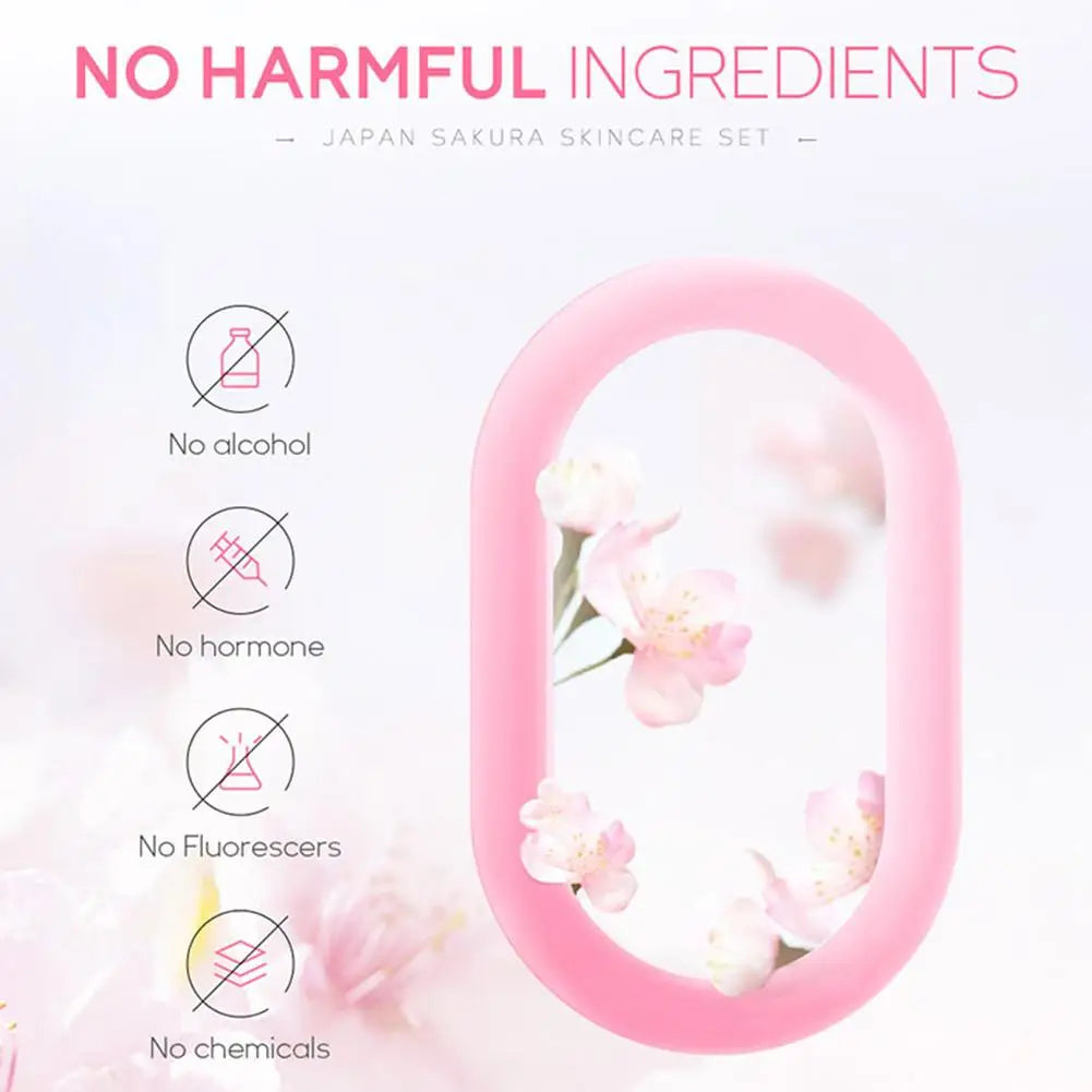 5/3pcs/Set Sakura Skin Care Sets Face Cream Serum Toner Facial Cleanser Sunscreen Eye Cream Gift Box Face Skin Care Set Product